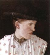 Wilhelm Leibl head of a peasant girl oil